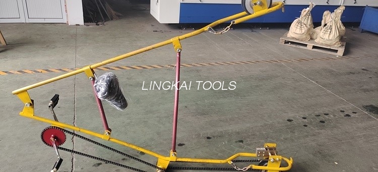 Luftledningar Vagn Cyklar För Två Bundle Conductor Inspection Trolley