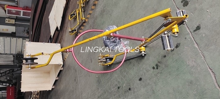 Elektrisk inspektion luftledningsvagn för inspektionsvagn med en ledare för överföringsverktyg