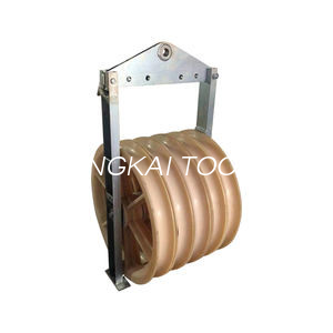 508 mm 3-hjuligt nylon dubbelskiva remskiva block för elektrisk konstruktion