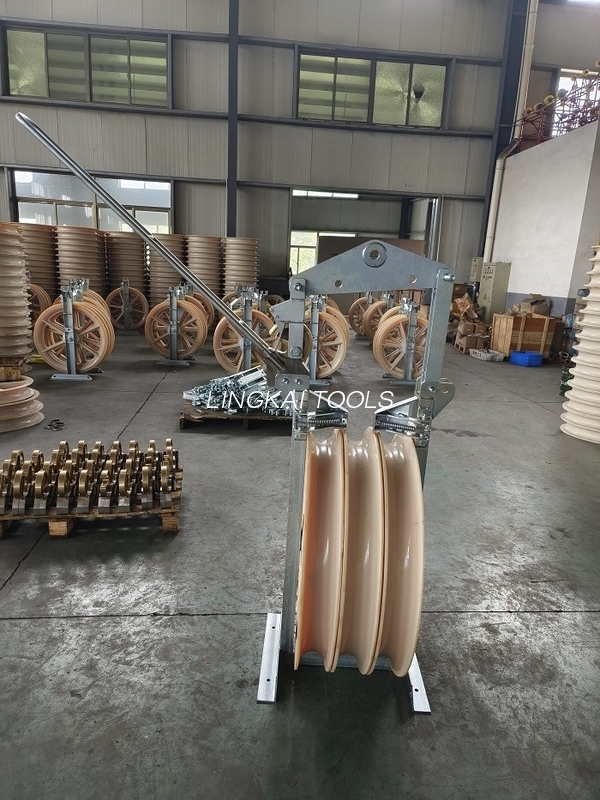 Nylon Fem skivor Helikopter Stringing Blocks För Conductor Stringing Site