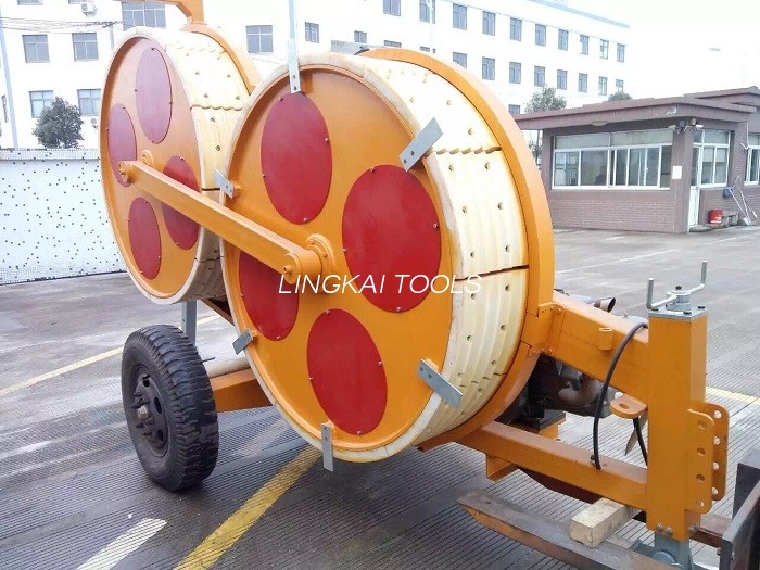 Vajer Hydraulisk kraftledningssträngningsutrustning med MC Nylon Bull Wheel