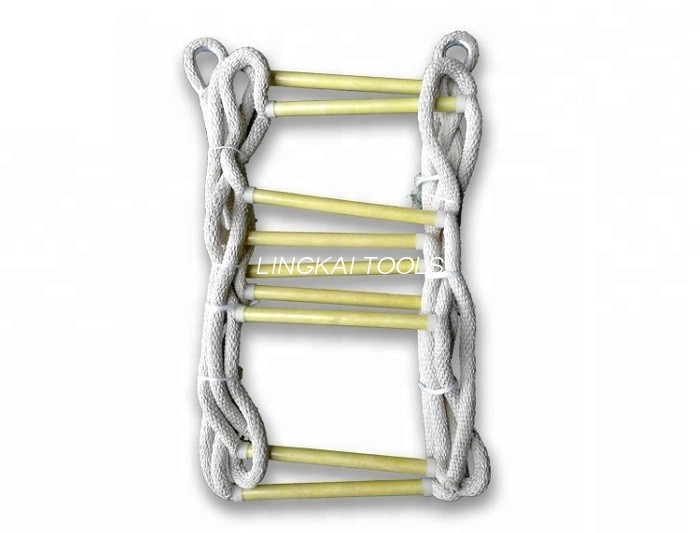 Mjuk konstruktion Säkerhetsverktyg, Brand nödflykt klätterrep stege