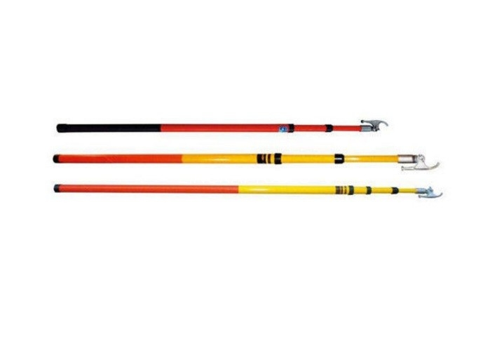 500KV Spänning 7,5M Elektrisk Hot Stick-isolering Teleskopisk glasfiber