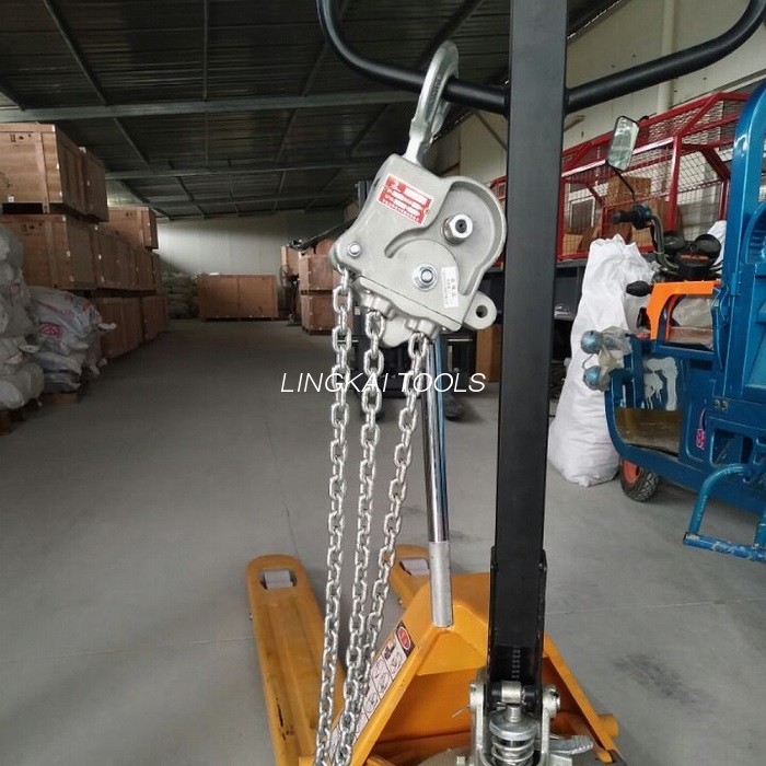 7,5 KN aluminiumlegering manuell kedjetelfer/ledningssträngningsutrustning