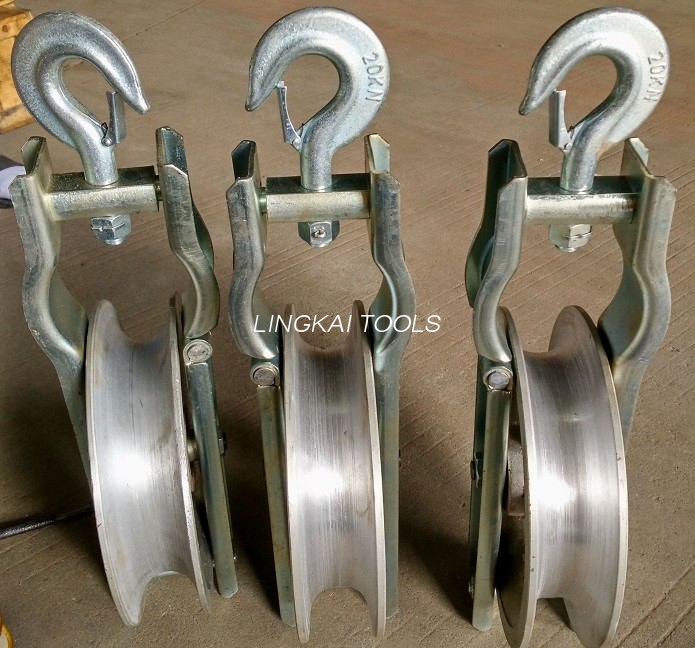 Enkel aluminiumkabeldragskiva SHD 20 KN Ledarsträngsblock
