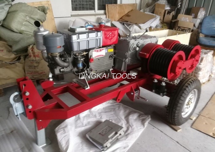 Dubbel kapstantrumvinsch 5 ton med släpsticka Honda / Yamaha bensinmotor