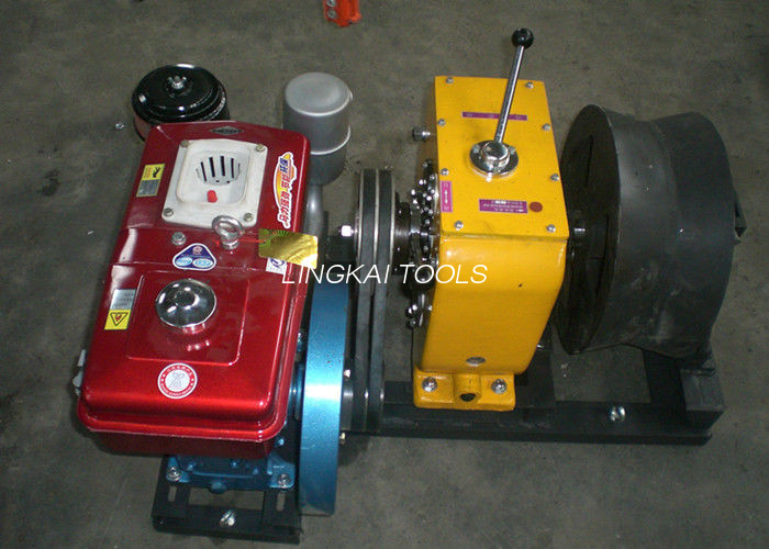 Snabb 4T dragkraft Dieseldriven vinsch / kabeldragningsutrustning Belysning / lyft