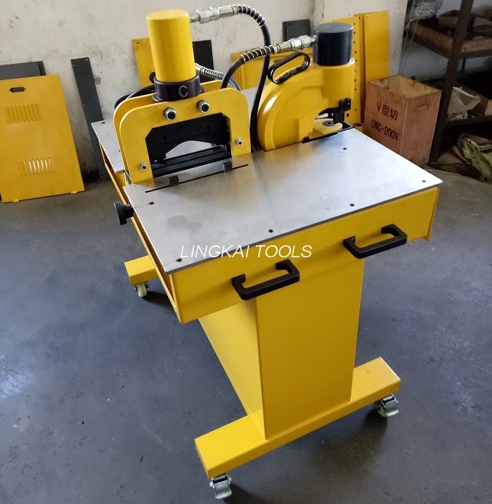 220V 50HZ Hydrauliskt Crimp Tool Bus Bar Processor För Skärning Stansning Böjning