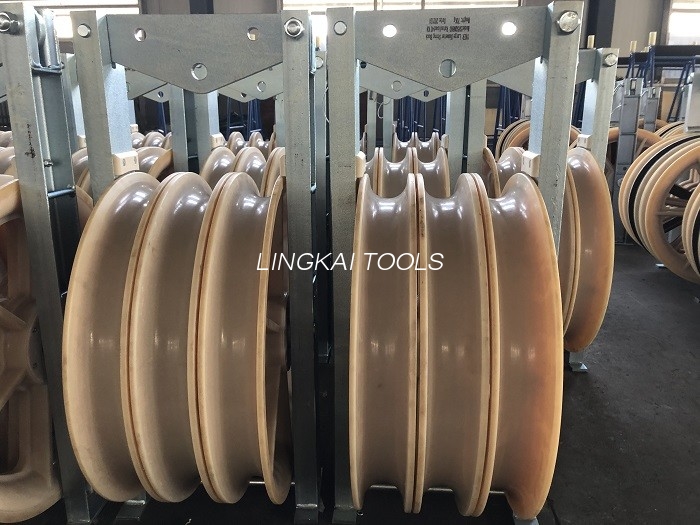 660 mm Nylonrullar Ledarsträngningsblock för buntad kabel