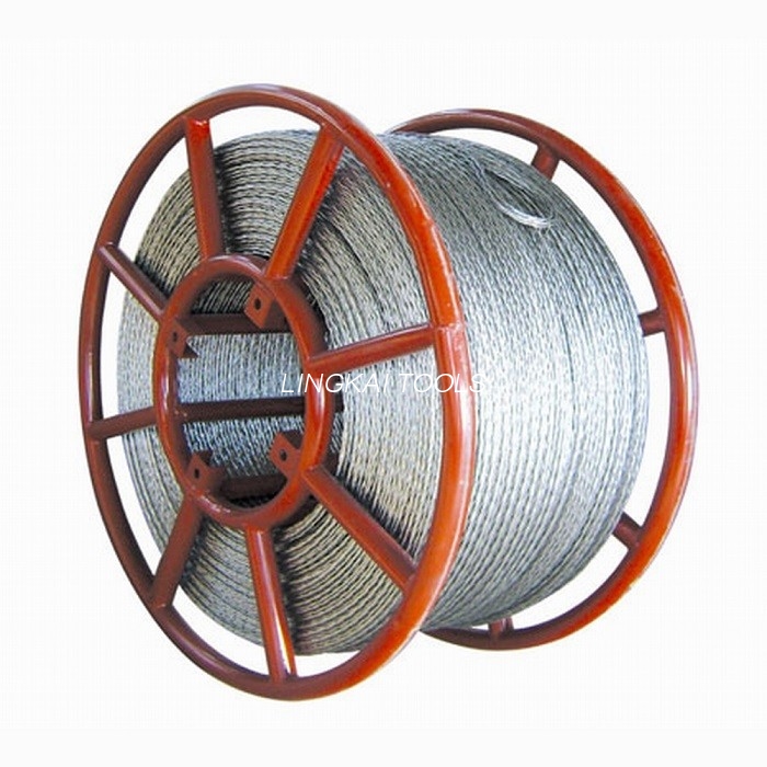 26 mm anti-vridande flätad stålvajer för strängning av 800 kv transmissionslinje