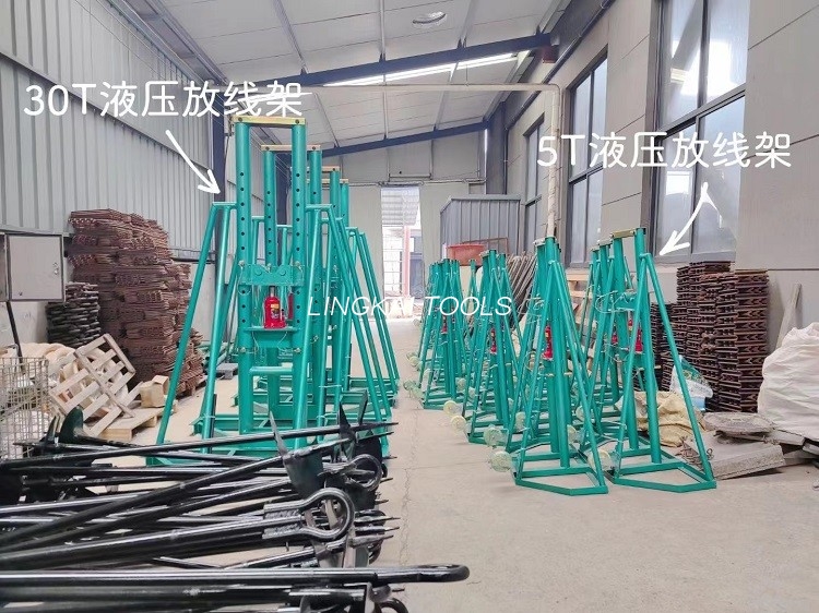 Hydraulisk typ Kabel Trådrulle Stativ Heavy Load Jack Support