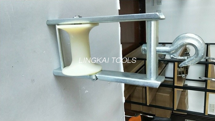 Slitstarka remskiva block med aluminium nylon skivrulle bunt ledarblock antennkabel strängrulle